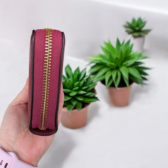 NWT Michael Kors Jet Set Travel Large Continental Leather Wallet Mulberry - Picture 4 of 9